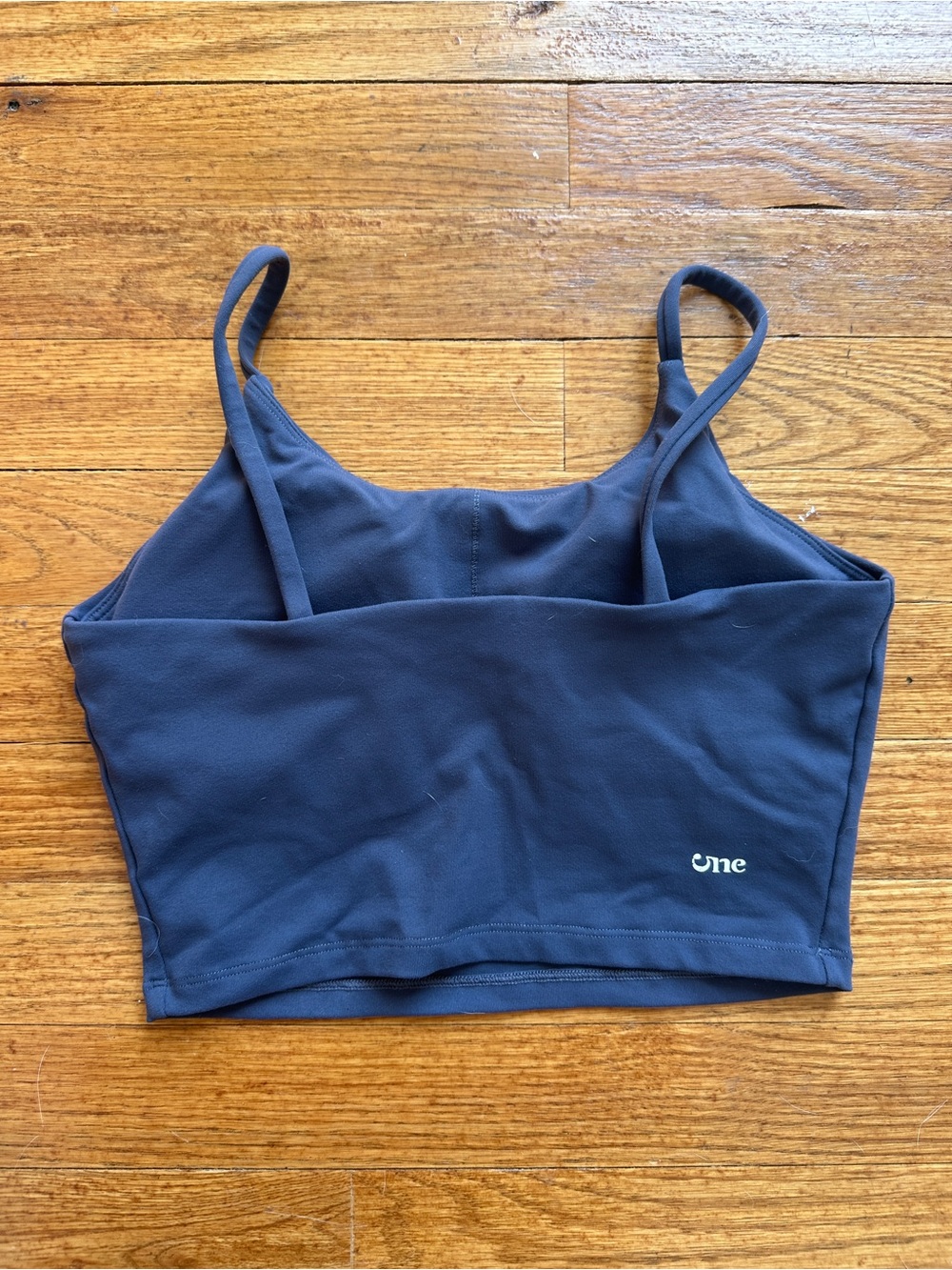 one clothing Navy Cropped Cami Tank Top - Picture 2 of 2